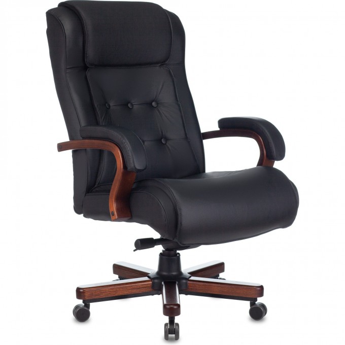 Кресло руководителя БЮРОКРАТ T-9926WALNUT черное, кожа T-9926WALNUT/BLACK Кресло руководителя БЮРОКРАТ T-9926WALNUT черное, кожа T-9926WALNUT/BLACK